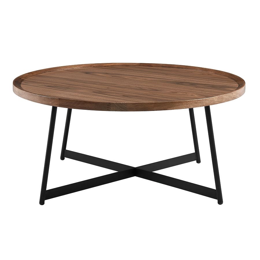Niklaus American Walnut 35″ Round Coffee Table by Euro Style Concepts