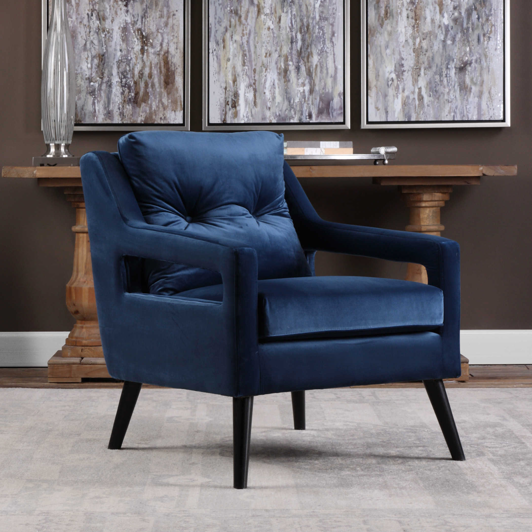 O’Brien Blue Arm Chair by Uttermost Concepts Furniture