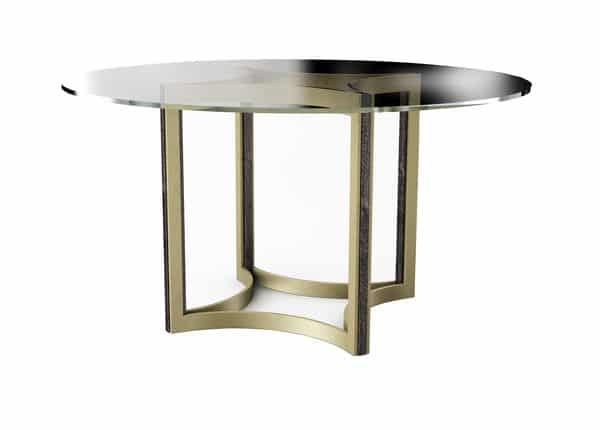 Remix Glass Top 54 Round Dining Table By Caracole Concepts Furniture Remix Glass Top 54 Round Dining Table, 54 Inch Square Glass Dining Table