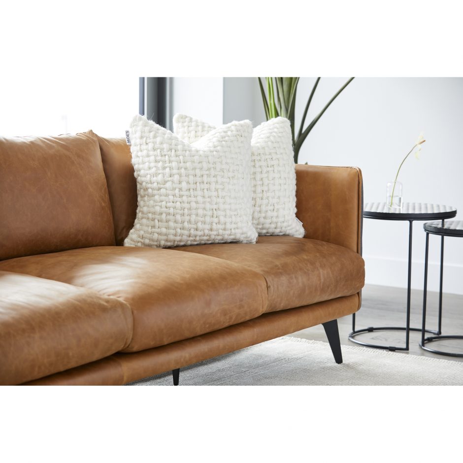 Messina Cognac Leather Sofa By Moe S, Cognac Leather Furniture
