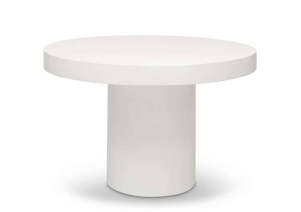 Circa 4′ White Round Concrete Dining Table by Urbia Imports Concepts