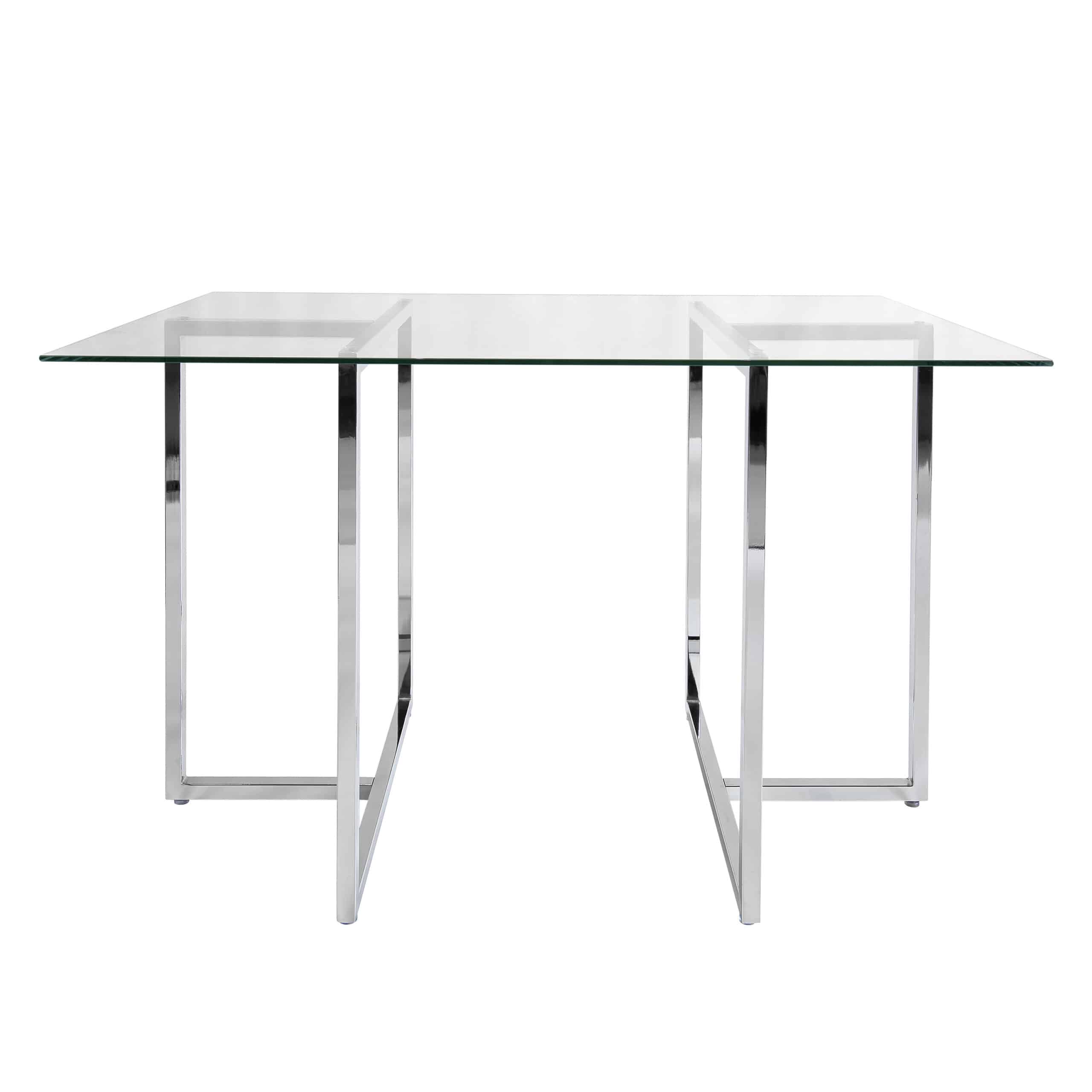 Legend Rectangular Dining Table with Chrome Base 2 Sizes by Euro