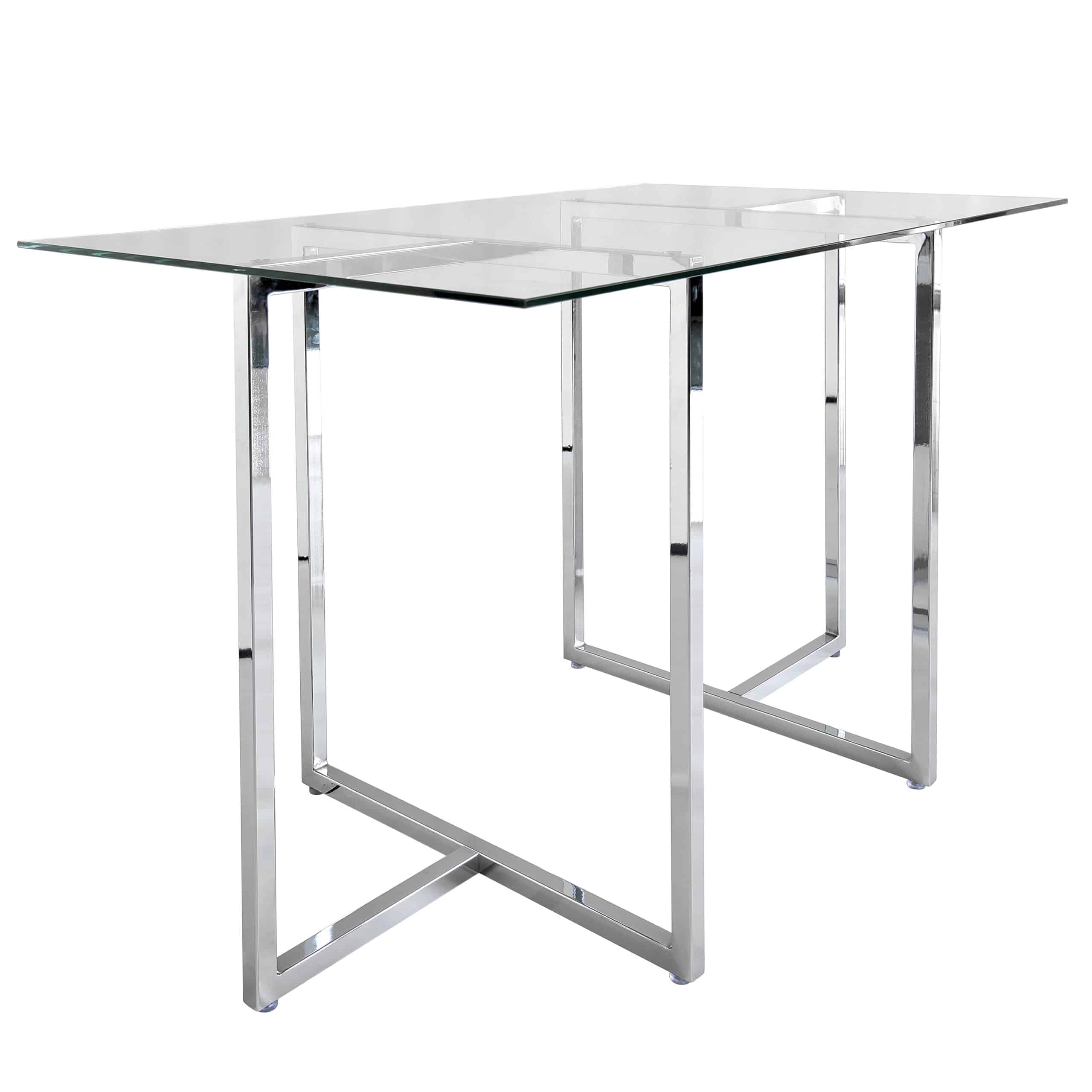 Legend Rectangular Dining Table with Chrome Base 2 Sizes by Euro