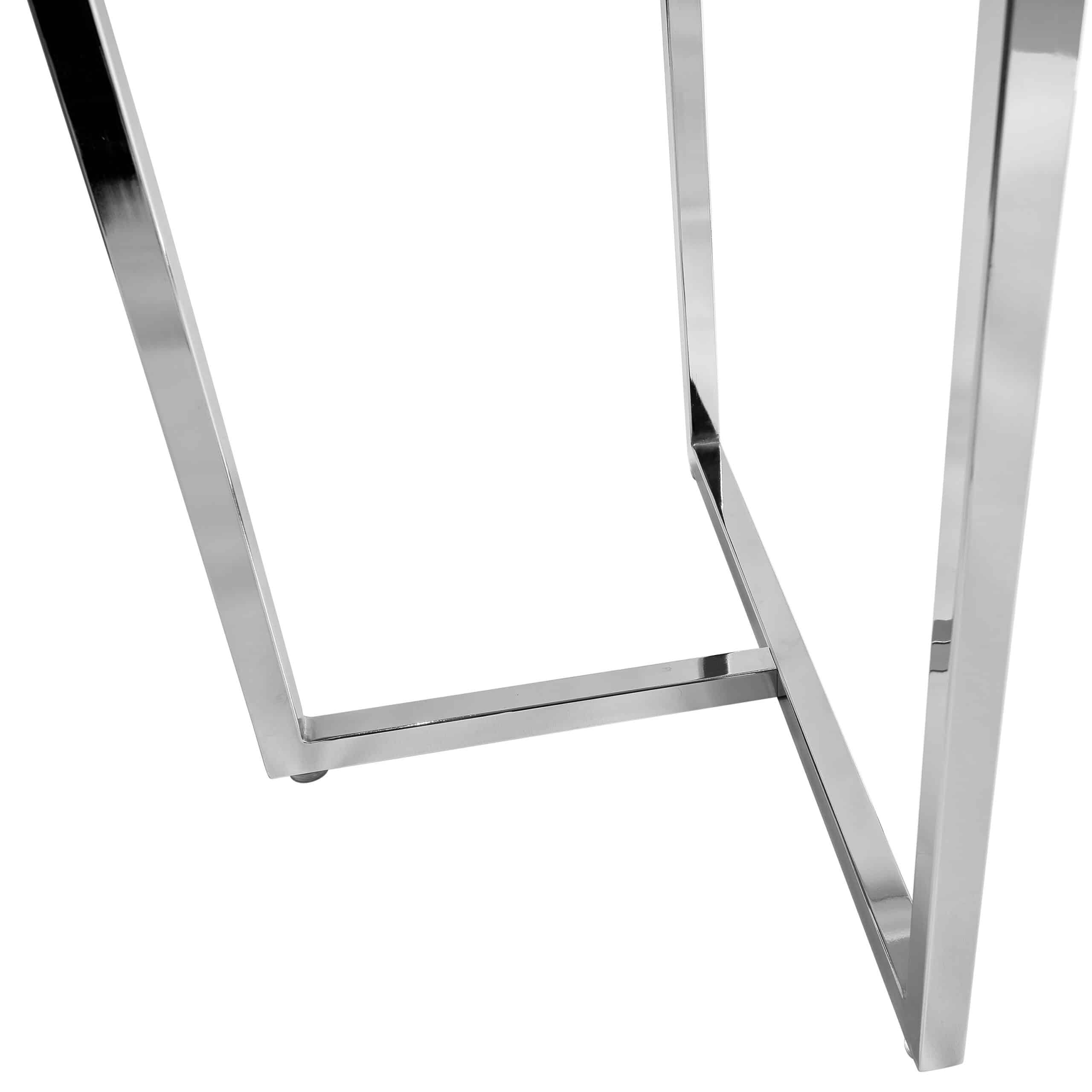 Legend Rectangular Dining Table with Chrome Base 2 Sizes by Euro