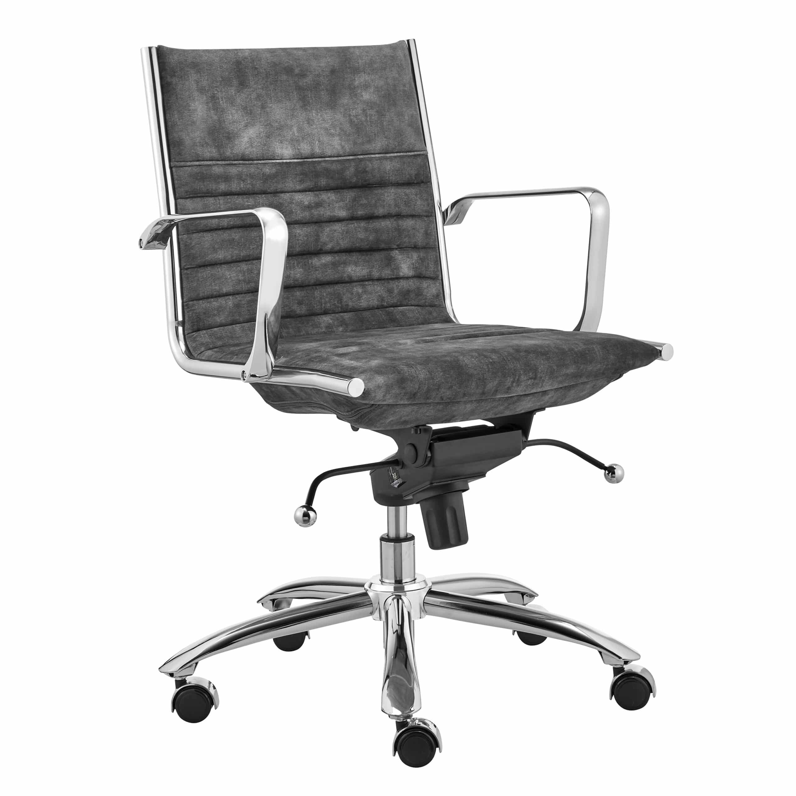 Dirk Low Back Grey Velvet Office Chair by Euro Style Concepts Furniture