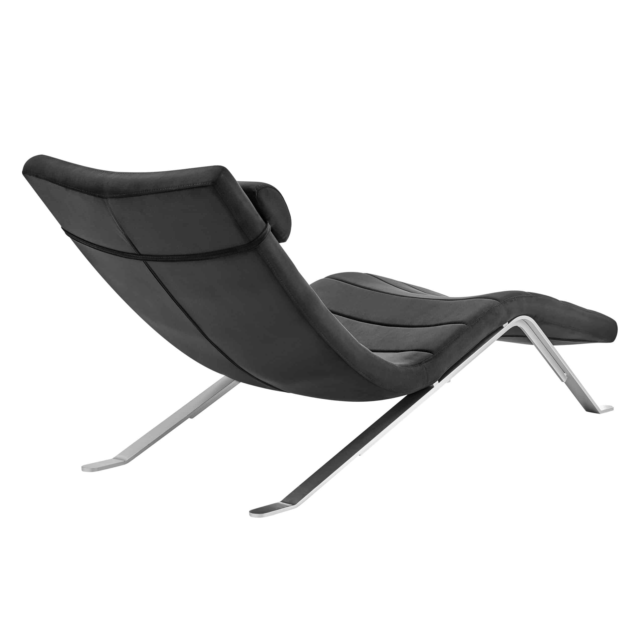 Gilda Black Velvet Lounge Chair by Euro Style Concepts Furniture