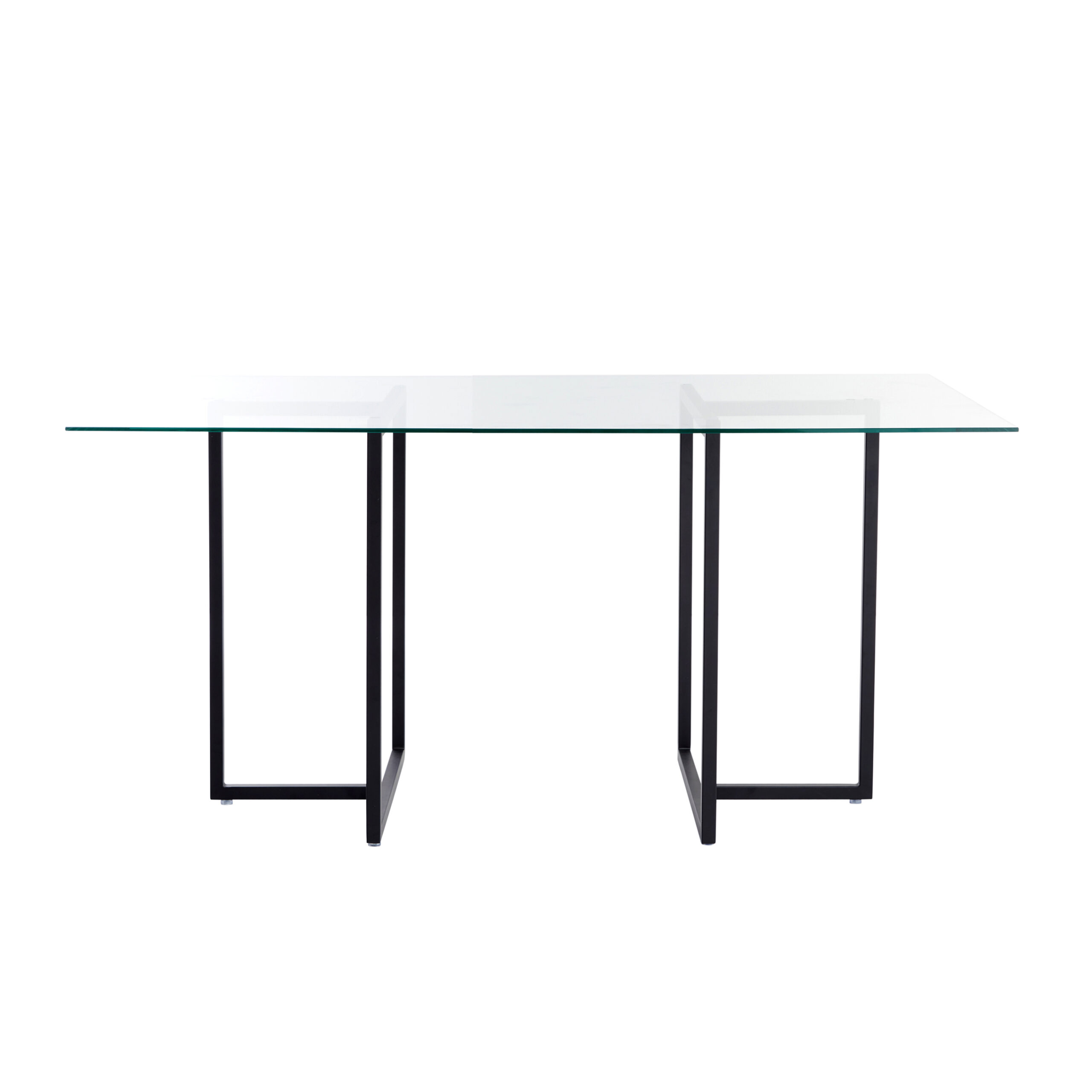 Legend Rectangular Dining Table with Matte Black Base 2 sizes by
